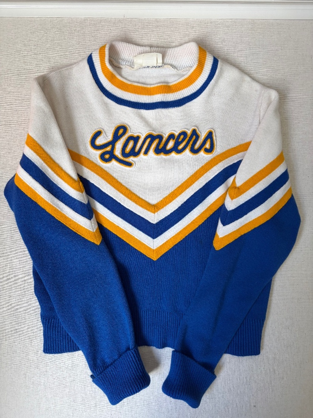 Vintage “Lancers” Cheerleader Sweater by Cheers Size Medium